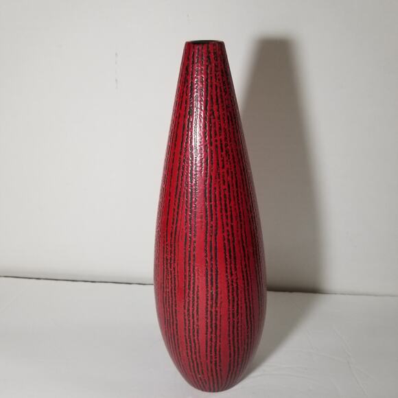 Hyalyn USA red ceramic vase (1.1162) - Picture 3 of 15